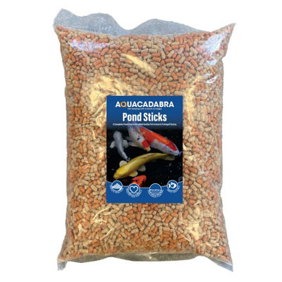 Aquacadabra Koi Goldfish Floating Premium Fish Food Pond Sticks Nutrition 2Kg from B&Q