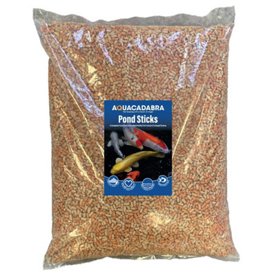 Aquacadabra Koi Goldfish Floating Premium Fish Food Pond Sticks Nutrition 5Kg from B&Q