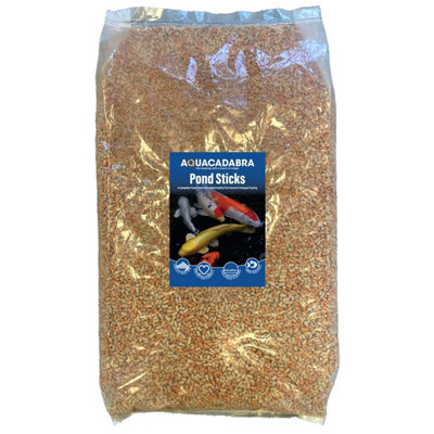 Aquacadabra Koi Goldfish Floating Premium Fish Food Pond Sticks Nutrition 10Kg from B&Q