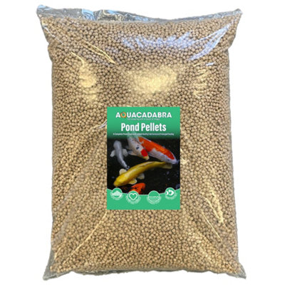 Aquacadabra Floating Koi Goldfish Premium Fish Food Pond Pellets 5Kg from B&Q