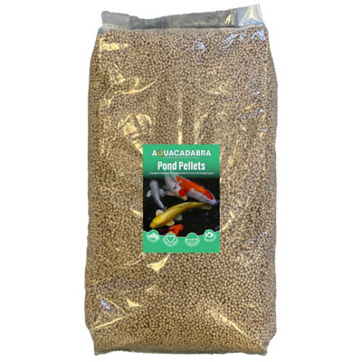 Aquacadabra Floating Koi Goldfish Premium Fish Food Pond Pellets 10Kg from B&Q
