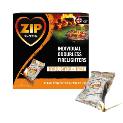 B&Q - 18  Fire Lighters Individual Odourless Firelighters Cubes Instant Light Bbq