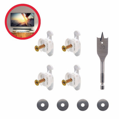Bullfix Tv Bracket Hanging Kit For Plasterboard 4 Pack from B&Q