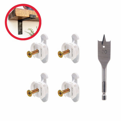 Bullfix Shelf Hanging Kit For PlasterboardPack 4 Fixings from B&Q