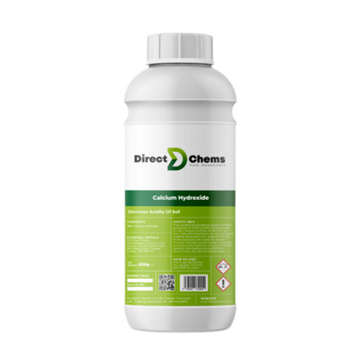 Direct Chems Directchems Calcium Hydroxide - Garden Lime Powder Soil Conditioner Acidic Soil Amendment Soil Ph Level Improver 500G