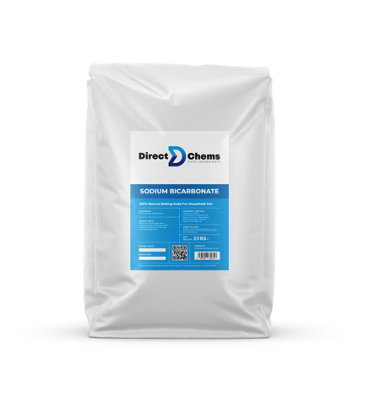 Direct Chems Directchems Sodium Bicarbonate Pure Baking Soda 25Kg Tech Grade, Soil Association Approved, No Aluminium