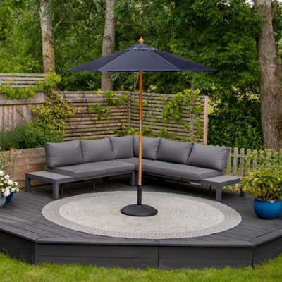  - Kratos 2M Wooden Parasol In Navy