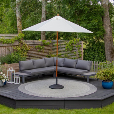  - Kratos 2.5M Wooden Parasol In Beige