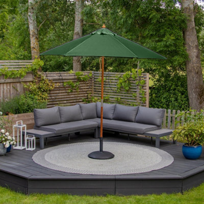  - Kratos 2.5M Wooden Parasol In Green