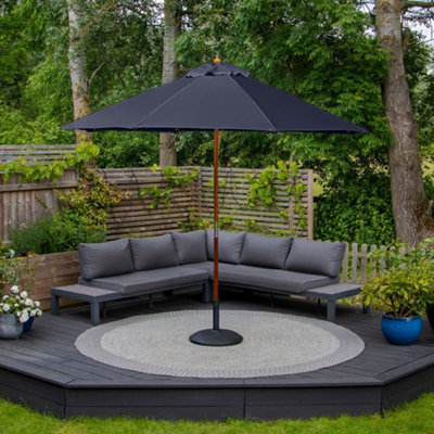  - Kratos 3M Wooden Parasol In Navy