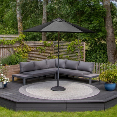  - Triton 2.5M Aluminium Parasol In Grey