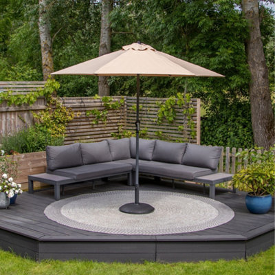  - Triton 2.5M Aluminium Parasol In Khaki