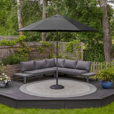  - Triton 3M Aluminium Parasol In Grey