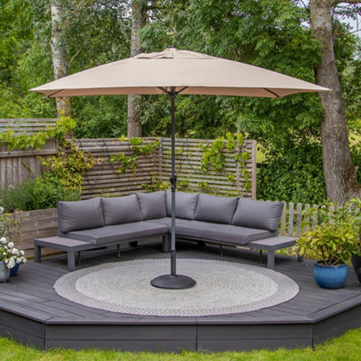  - Triton 3M X 2M Aluminium Parasol In Khaki