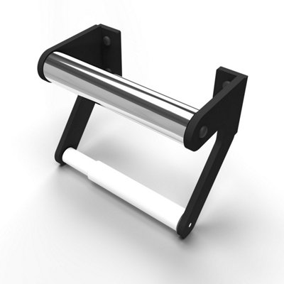 Invisible CreationsDual-Function Toilet Roll Holder With Safety Grab Rail from B&Q