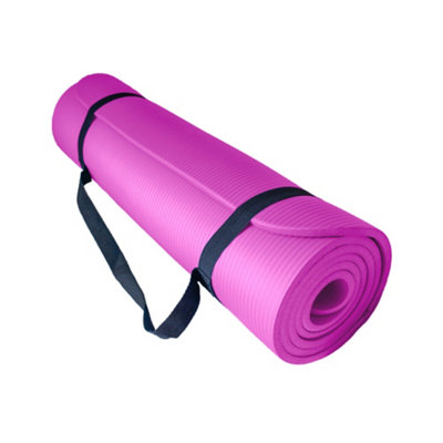 B&Q - Azure 10mm High-Density Exercise Mat For YogaPilatesAnd Floor Workouts