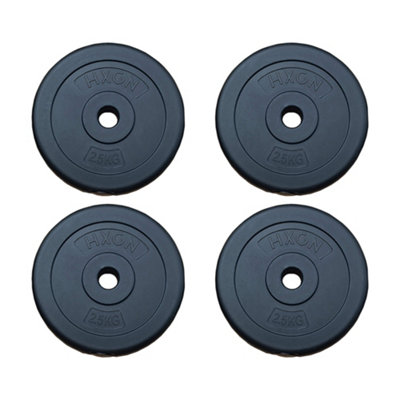 Hexagon Hxgn 4-Pack Of 2.5Kg Vinyl-Coated Standard 1" Weight Plates For Home Fitness from B&Q