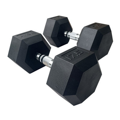 HXGN Pro Hex Dumbbells 2 x 17.5kg - Image 5