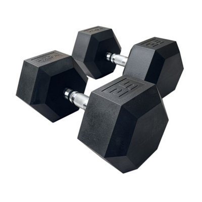 HXGN Pro Hex Dumbbells 2 x 25kg - Image 5