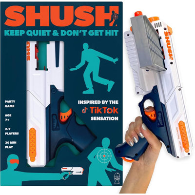 B&Q -  Lucky Egg Shush Shoot Fast-Action Party Game Indoor Outdoor Family Game With Foam Blaster And Accessories