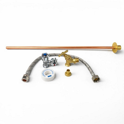 B&Q -  Lavatap 600mm Outside Tap Kit Simple Diy Installation Outdoor Garden Tap Bibtap