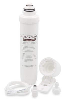  - Carbon Rod Filter Kit For Instant Hot Boiling Water Tap 6mm Push Fit Includes Cap 6mm Hose And Fixings Replacement
