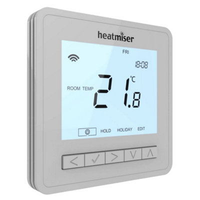 Heatmiser Neoair V3 Wireless ThermostatPlatinum Silver from B&Q