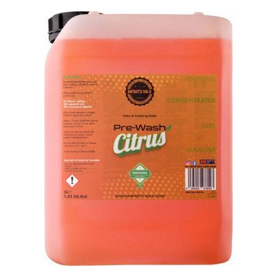  - Infinity Wax Citrus Pre-Wash Concentrate Wax & Coating Degreaser 5L Iclcit5L
