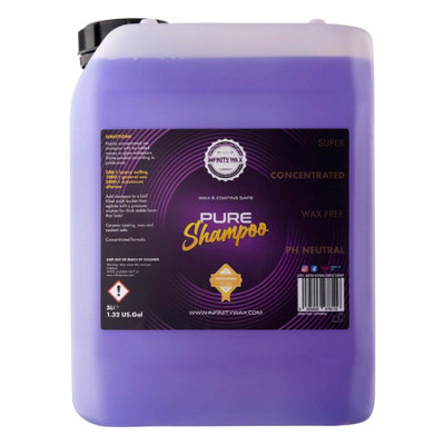  - Infinity Wax Pure Shampoo Wax & Coating Safe Friendly Valet Cleaner 5L Iclpur5L
