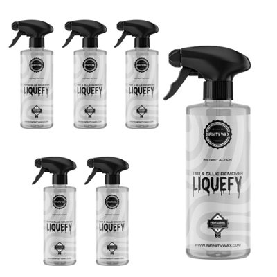  - Infinity Wax Liquefy Tar & Glue Remover Adhesive Cleaner 500Ml Pack X6 Bottles