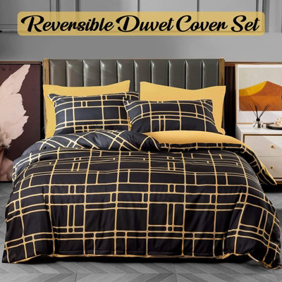 B&Q Pamposh Single Duvet Cover Set Premium Brushed Microfiber Duvet Cover Single Ultrasoft Reversible With Zipper Closure