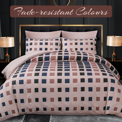 B&Q Grace King Duvet Cover Sets Premium Microfiber Kingsize Duvet Cover Sets Pcs Ultrasoft Hypoallergenic With Zipper Closure Size 3
