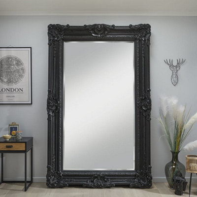 The Online Mirror Shop Decorative Mirror Belgravia Grand Rectangular Shape With Black Frame- H 223Cmxw 142Cmxd 11Cm For Hanging In Bedroom Or Living Room from B&Q