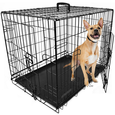B&Q - DogCrates+ Dog Crate With Removable TrayMedium