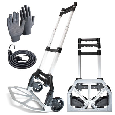 WMR Heavy Duty Folding Aluminium Hand Truck 80Kg Load Capacity from B&Q