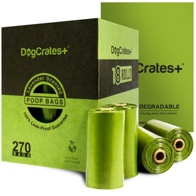 B&Q - DogCrates+ Dog Poop Bags270 Extra Thick BiodegradableLavender Scented