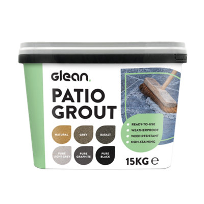Go Glean Glean Patio Grout Jointing Compound Weed Resistant Paving JointGrey15Kg from B&Q