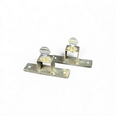 B&Q -  Timber Clamp Brackets (Pair)Silver Zinc Plating