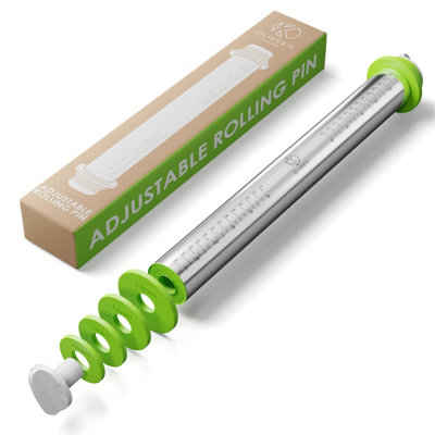 Oliver's Kitchen Unisex Silver Adjustable Rolling Pin In - Image 2