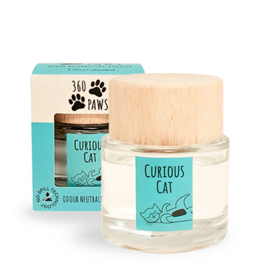 B&Q -  Curious Cat Odour Neutralising Diffuser Fresh Lavender & Neroli  No-Spill 80Ml Aromaguard™ Pet Diffuser