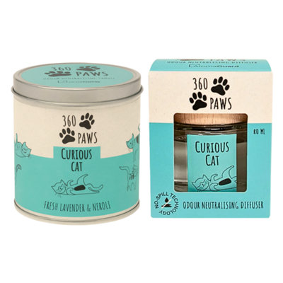 B&Q -  Curious Cat Pet Odour Neutralising Candle & Diffuser