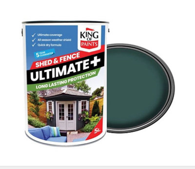 Green Fence Paint For All Exterior Woods King Of Paints 5Litres from B&Q