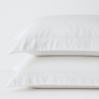 Cool & Comfy Silk Oxford Pillowcase Pair (Eucalyptus) from B&Q