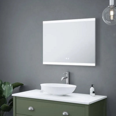  - 800 X 600mm Bluetooth Speaker Led Illuminated Mirror Cabinet Demister Touch Sensor