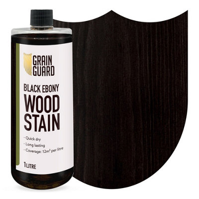 Guard Ltd Guard Water Based Wood Stain - Ebony - 1L Grain/Black