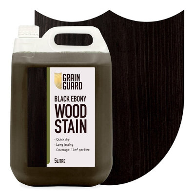 Guard Ltd Guard Water Based Wood Stain - Ebony - 5L Grain/Black