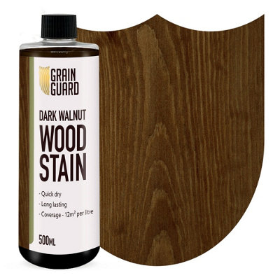 Guard Ltd Guard Water Based Wood Stain - Walnut - 500Ml Grain/Dark