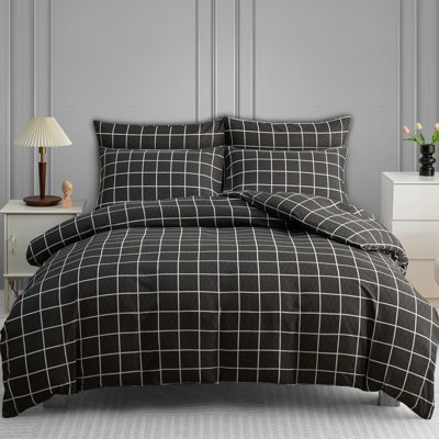 Pamposh Lazzaro Super King Duvet SetPremium Brushed Microfiber Reversible Super King Duvet Cover With Zipper Closure from B&Q