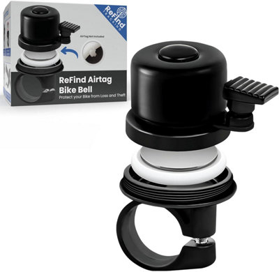 ReFind Airtag Holder Bike Bell Hidden Bicycle Apple Tag (With P09 Tracker) from B&Q