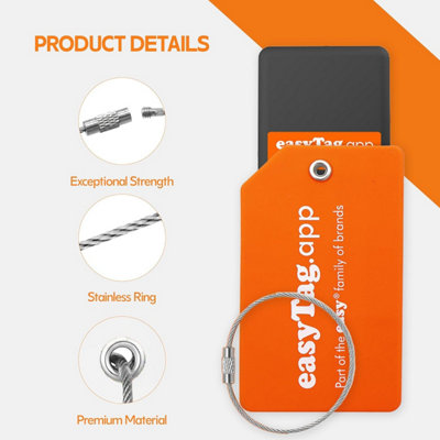ReFind Easytag Wallet Tracker Card Cover Tracking Card Holder With Cable Attachment (White) from B&Q